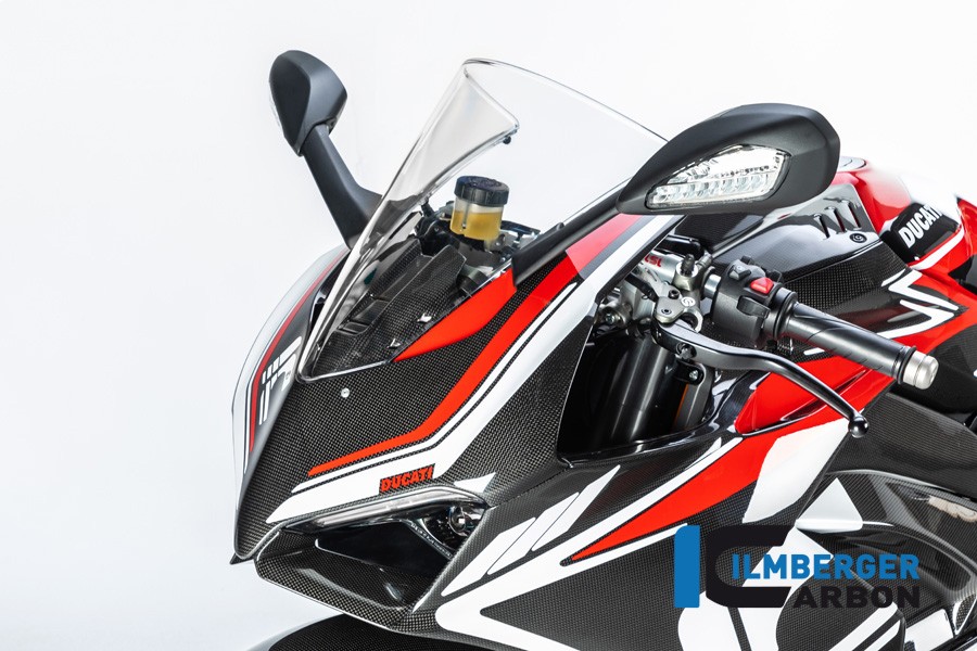 Ilmberger Carbon Upper Fairing Panel Gloss Ducati Panigale V4 V4S VEO.025.DPV4G.K